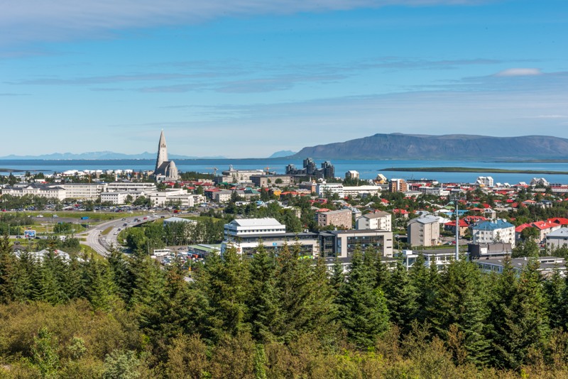 Reikjaviko miesto panorama